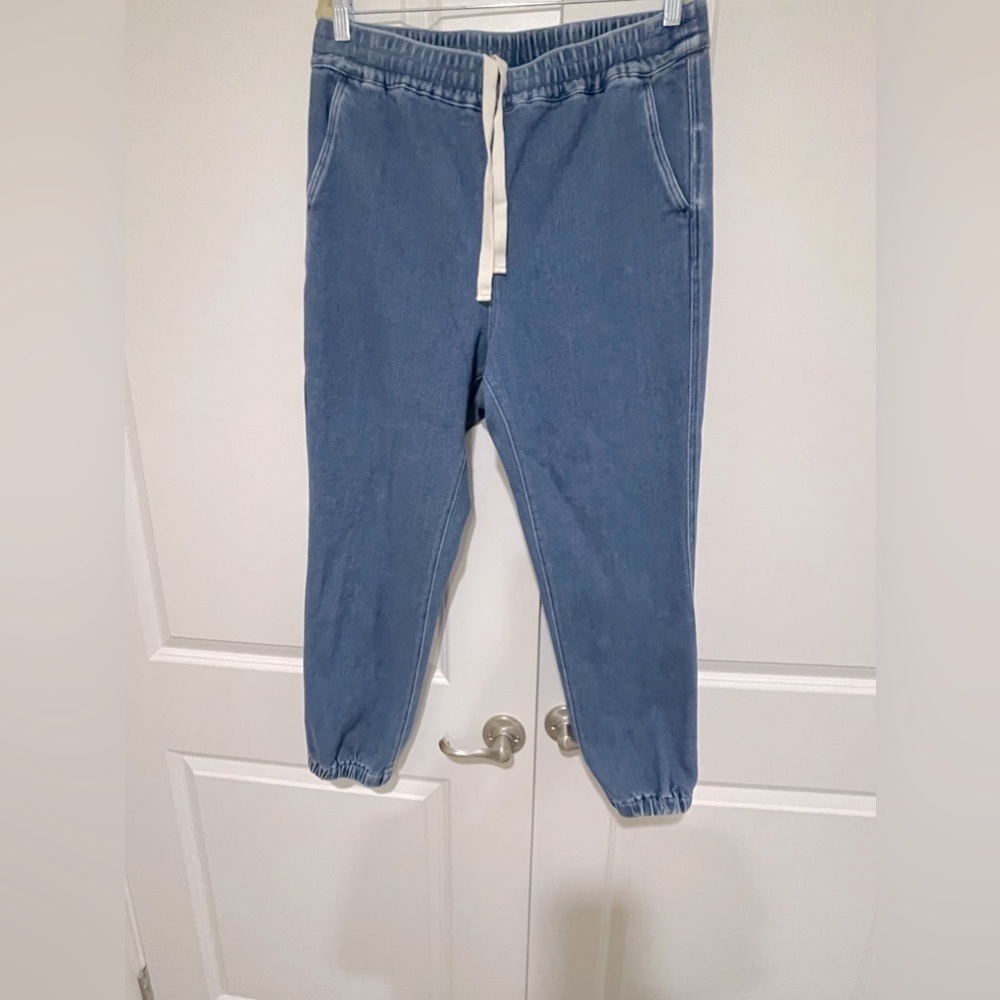 J. Crew NWOT Denim Jogger in Indigo Drawstring & Pockets